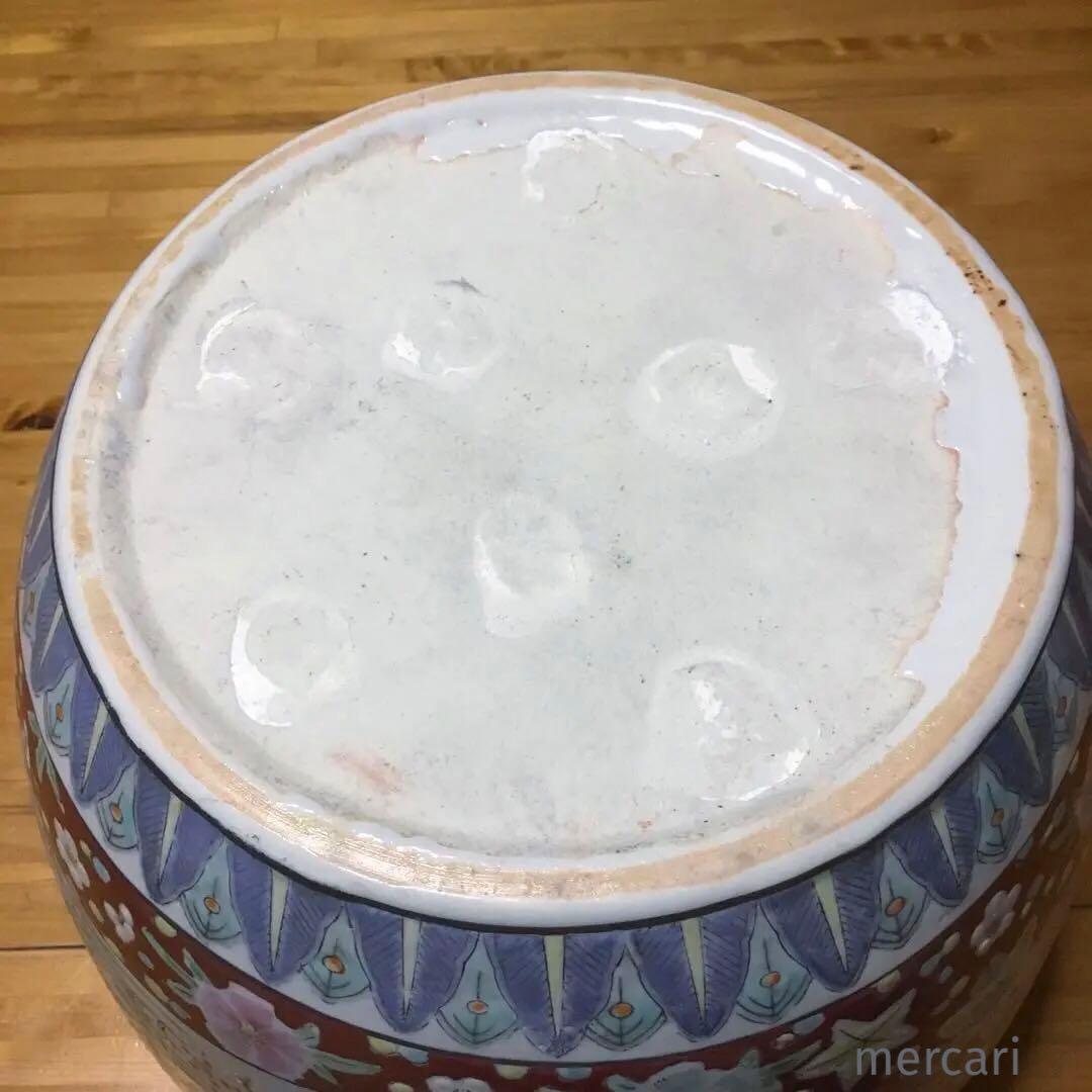 伊万里焼 十錦手 松竹梅牡丹紋様 火鉢 /骨董/時代物