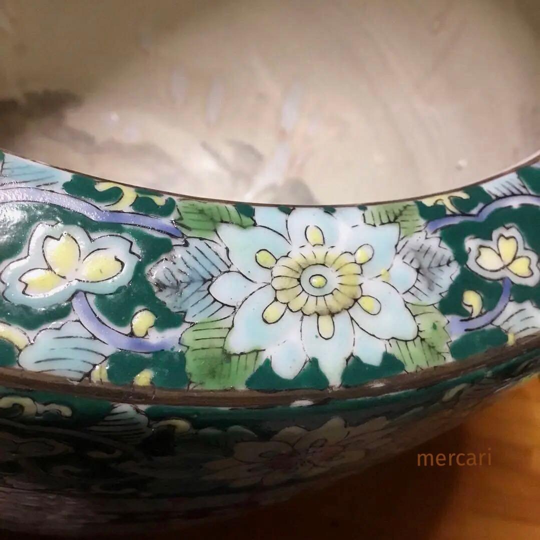 伊万里焼 十錦手 松竹梅牡丹紋様 火鉢 /骨董/時代物