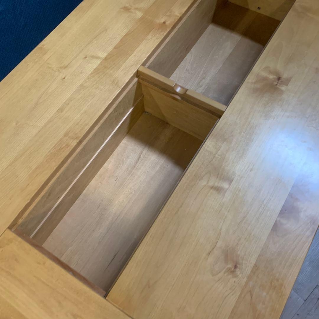 J121R 静岡家具 和風 収納付き LDテーブル W1805