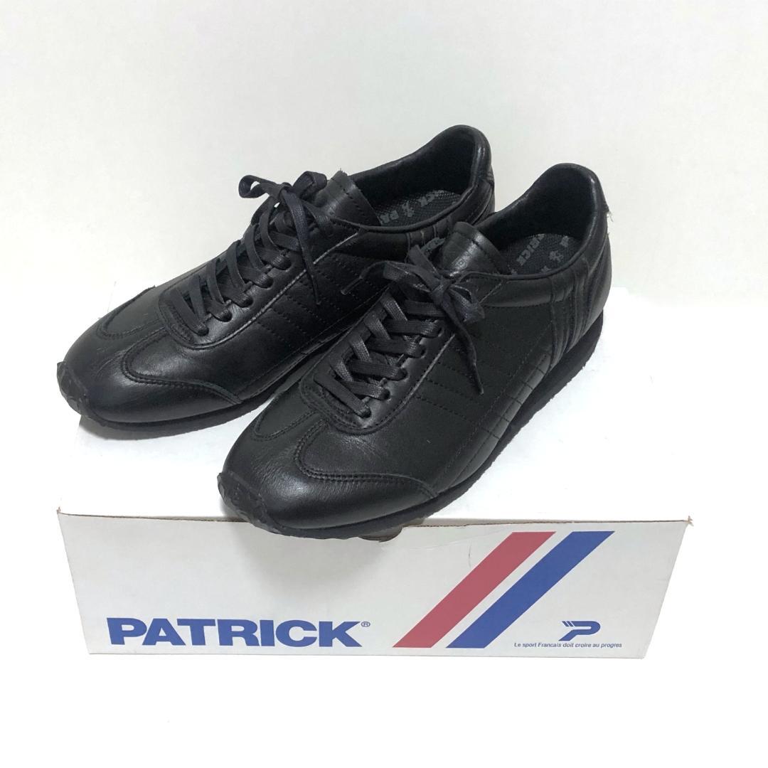 美品 PATRICK パミール・ウォータープルーフレザー スニーカー 黒 38