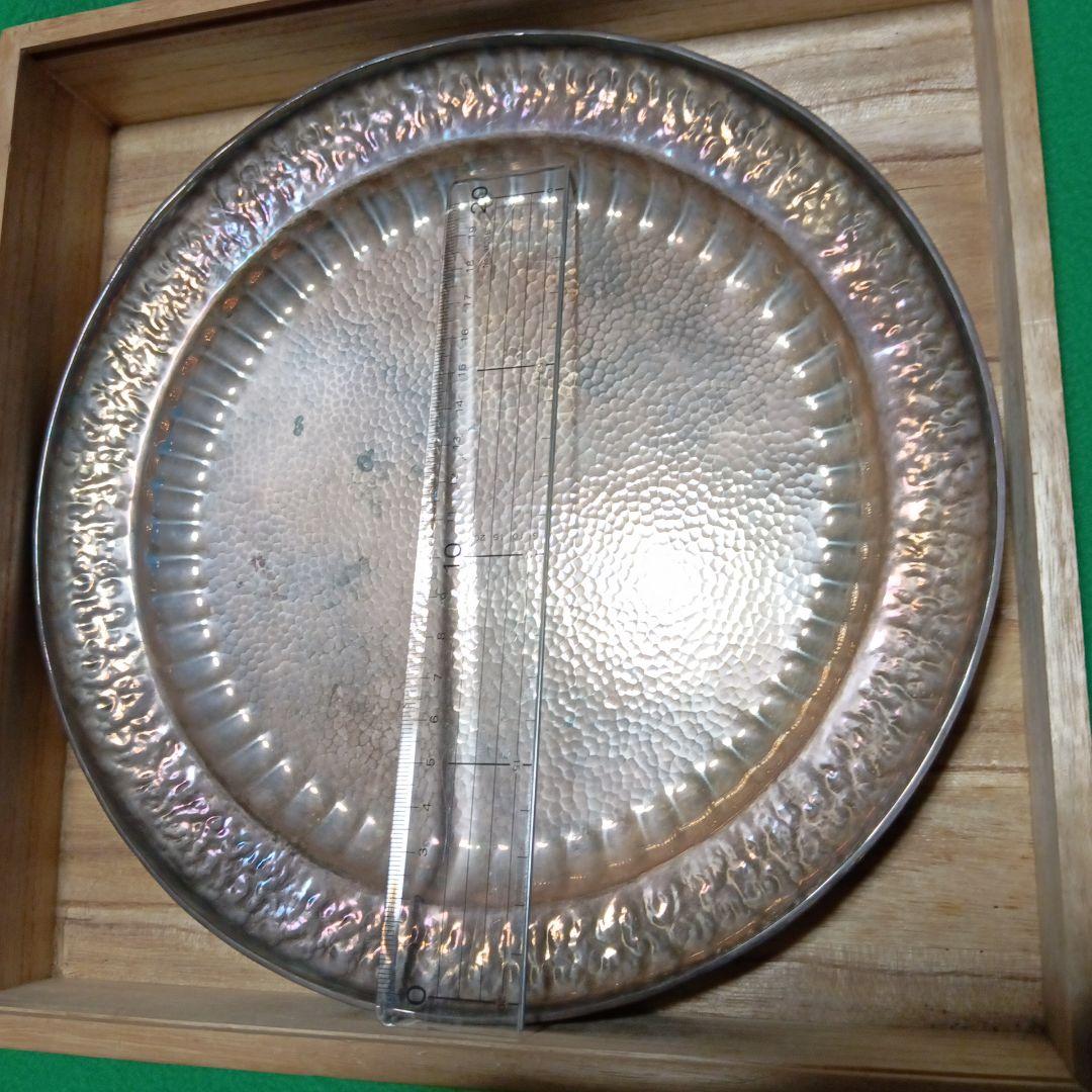 純銀製皿　 純銀保証　302g 木箱付き