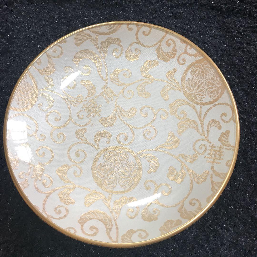 金襴皿【高台付】京都知恩院　稀少品　西陣織　3枚セット