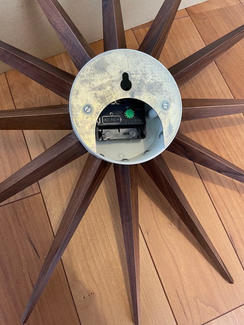 Vitra　正規品　サンバーストクロック　ウォルナット　時計　ジョージネルソン