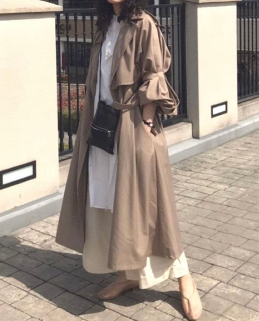 【新品タグ付き】アメリヴィンテージ トレンチコート ベージュ系