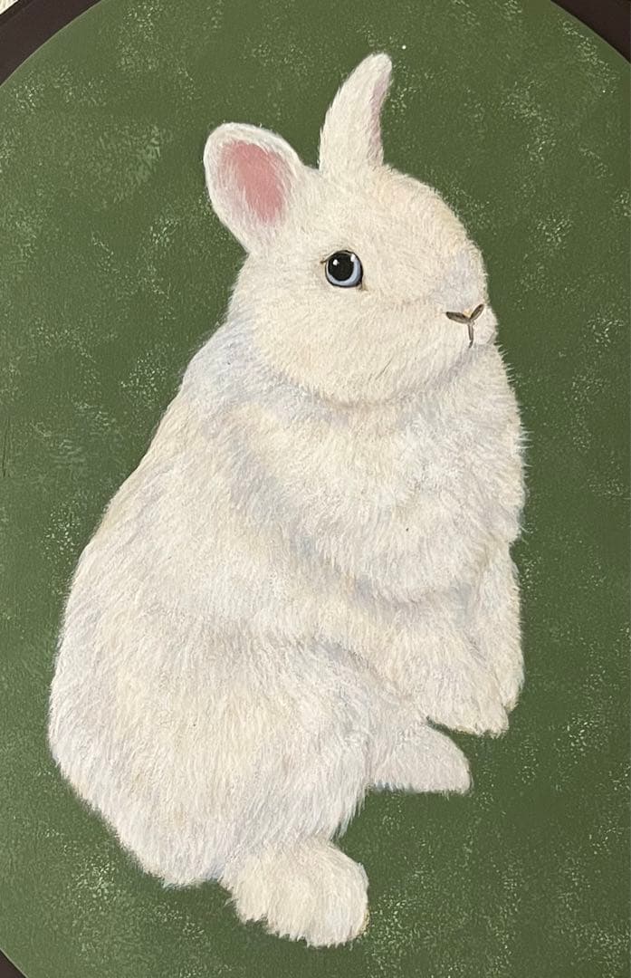 オーダーペイント　白うさぎさん　似顔絵