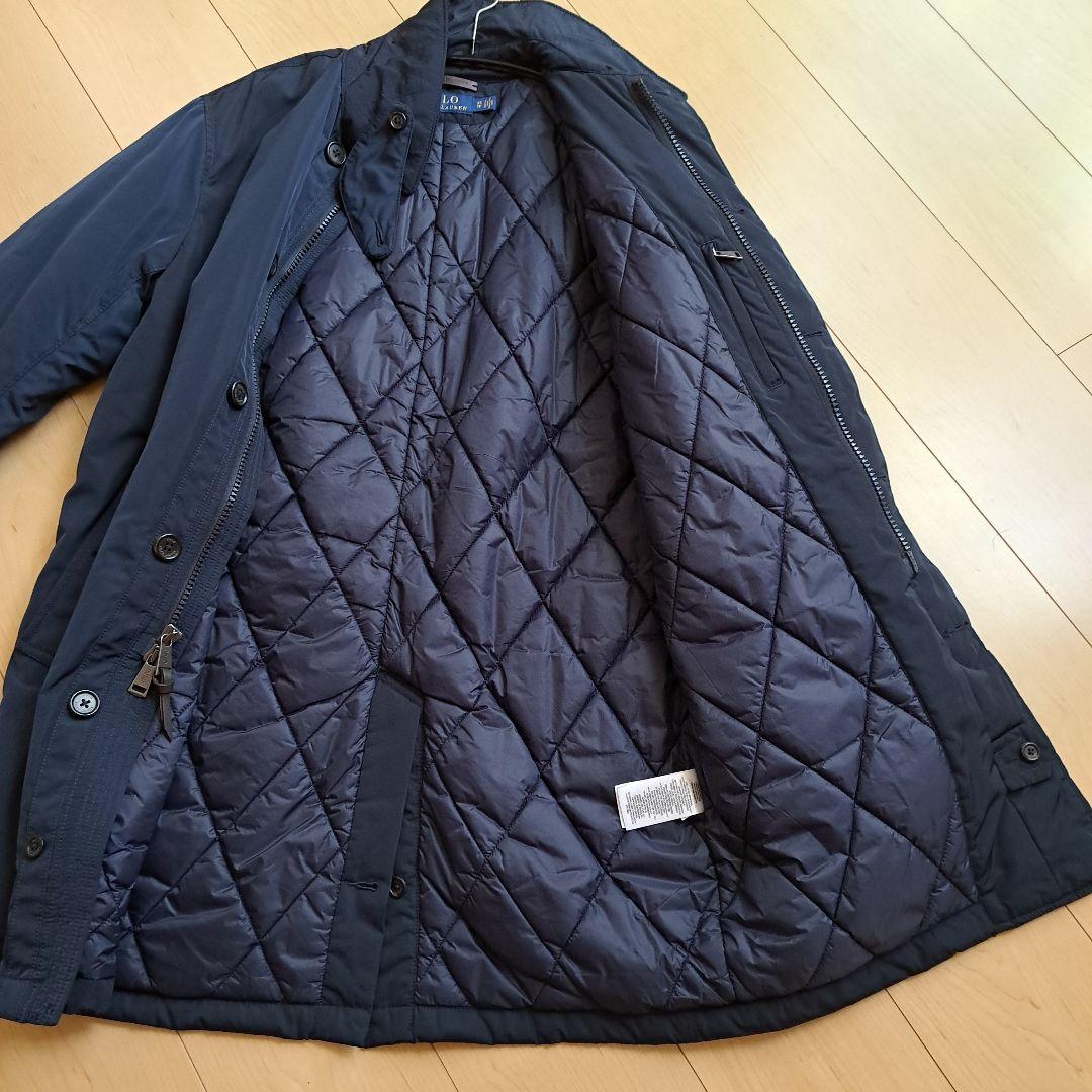 POLO RALPH LAUREN ネイビー ジャケットコート中綿入り。
