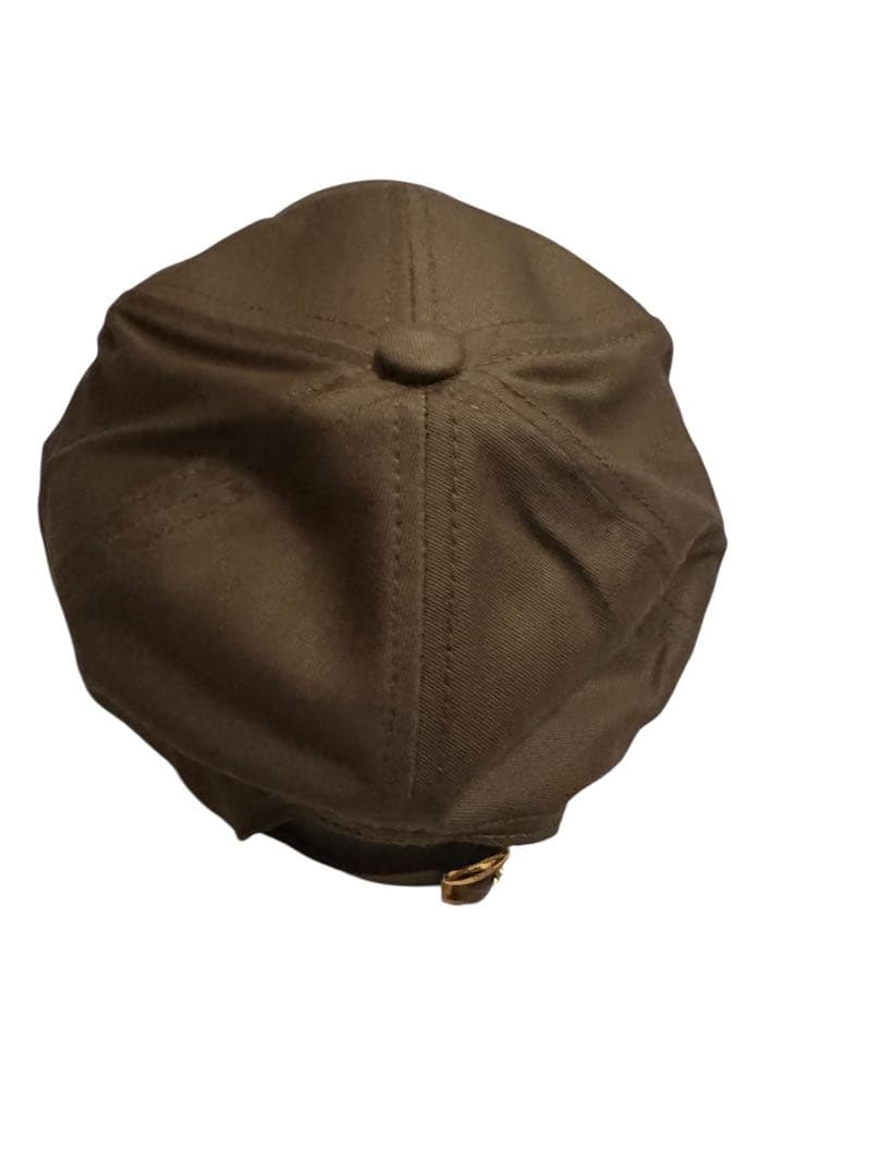 ブラウン刺繍ロゴベースボールキャップ