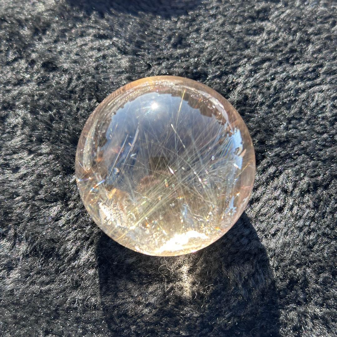 天然石ルチルクォーツのスフィア　丸玉　ご購入前に在庫確認必要G.251