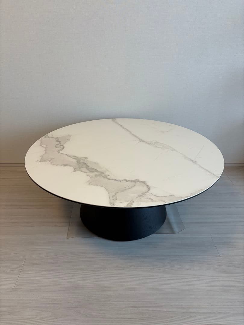 【美品】アルモニア PIANE センターテーブル ブラック ホワイトセラミック