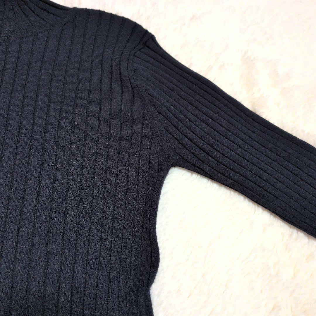 ◆現行品 美品 ソージュ ワイドリブ アンサンブル カーディガン タートルニット