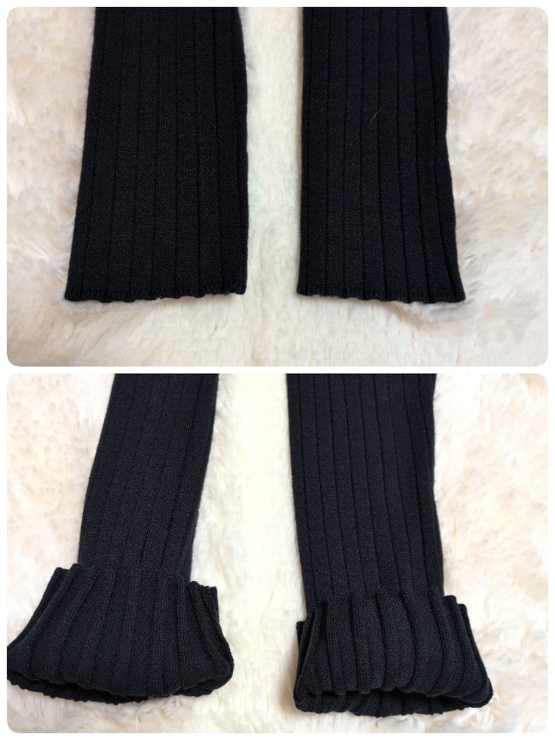 ◆現行品 美品 ソージュ ワイドリブ アンサンブル カーディガン タートルニット