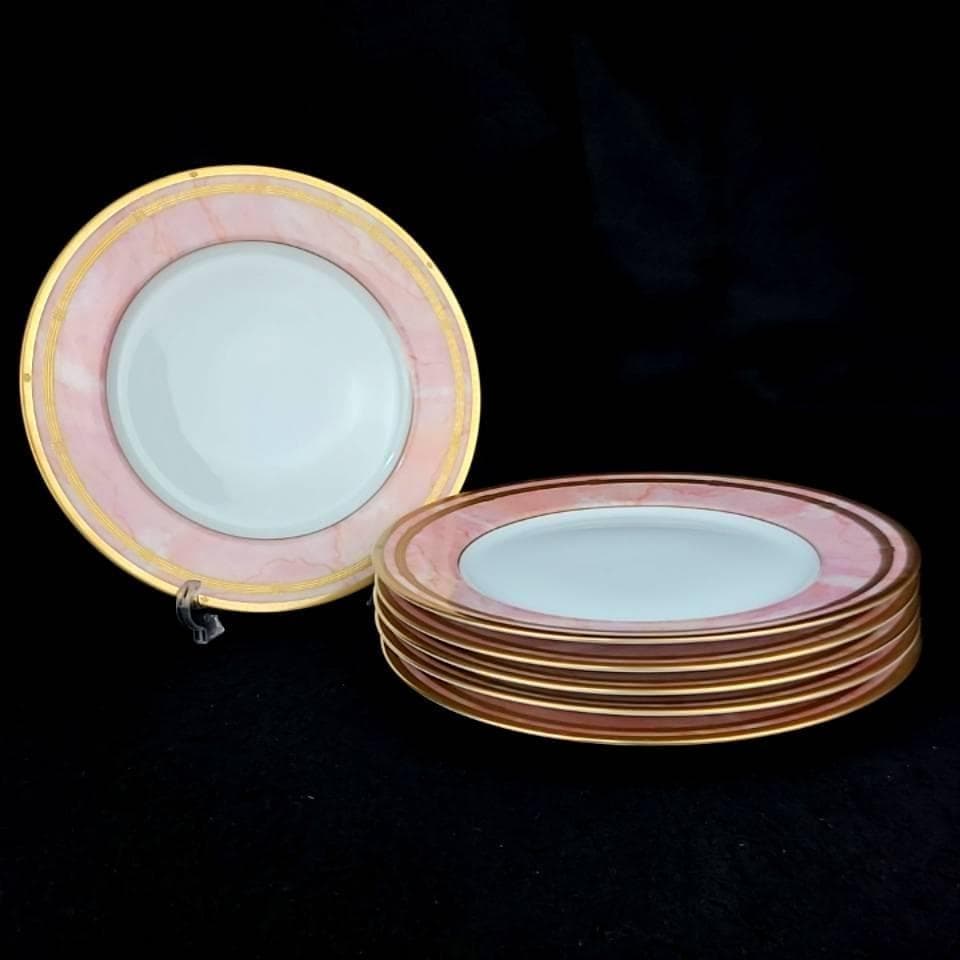 /良品/Dior　マーブルローズ　ディナープレート　6枚　大皿 1