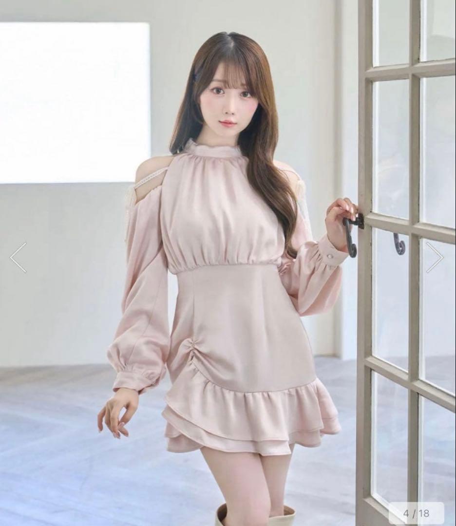 ロゼミューズ　Open shoulder mini dress S