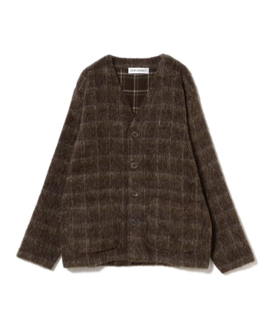 OUR LEGACY アワレガウールミックス ドルフチェック カーディガン 48