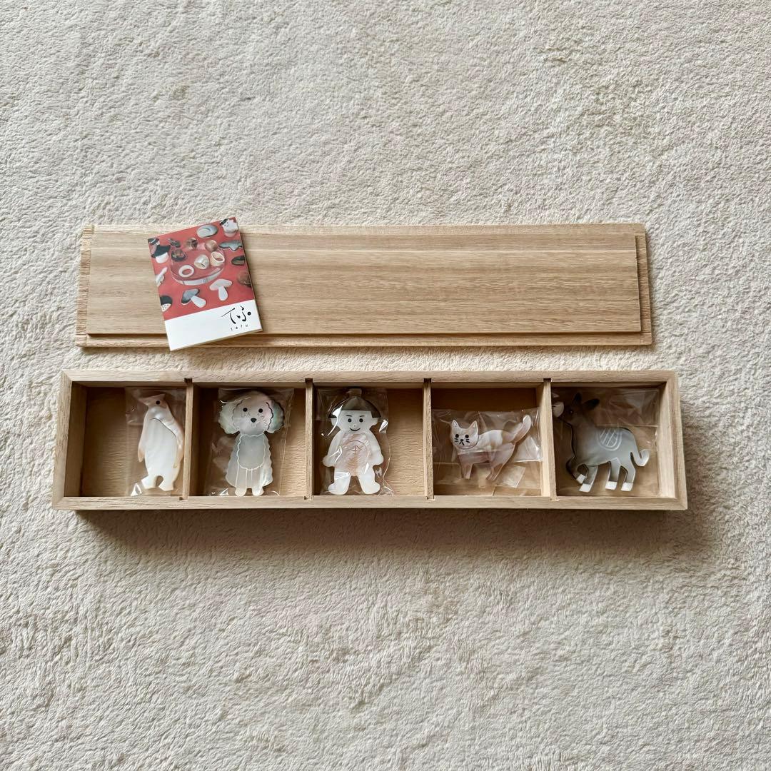 てふ tefu 箸置き 5点セット 真珠貝　贈り物　木箱