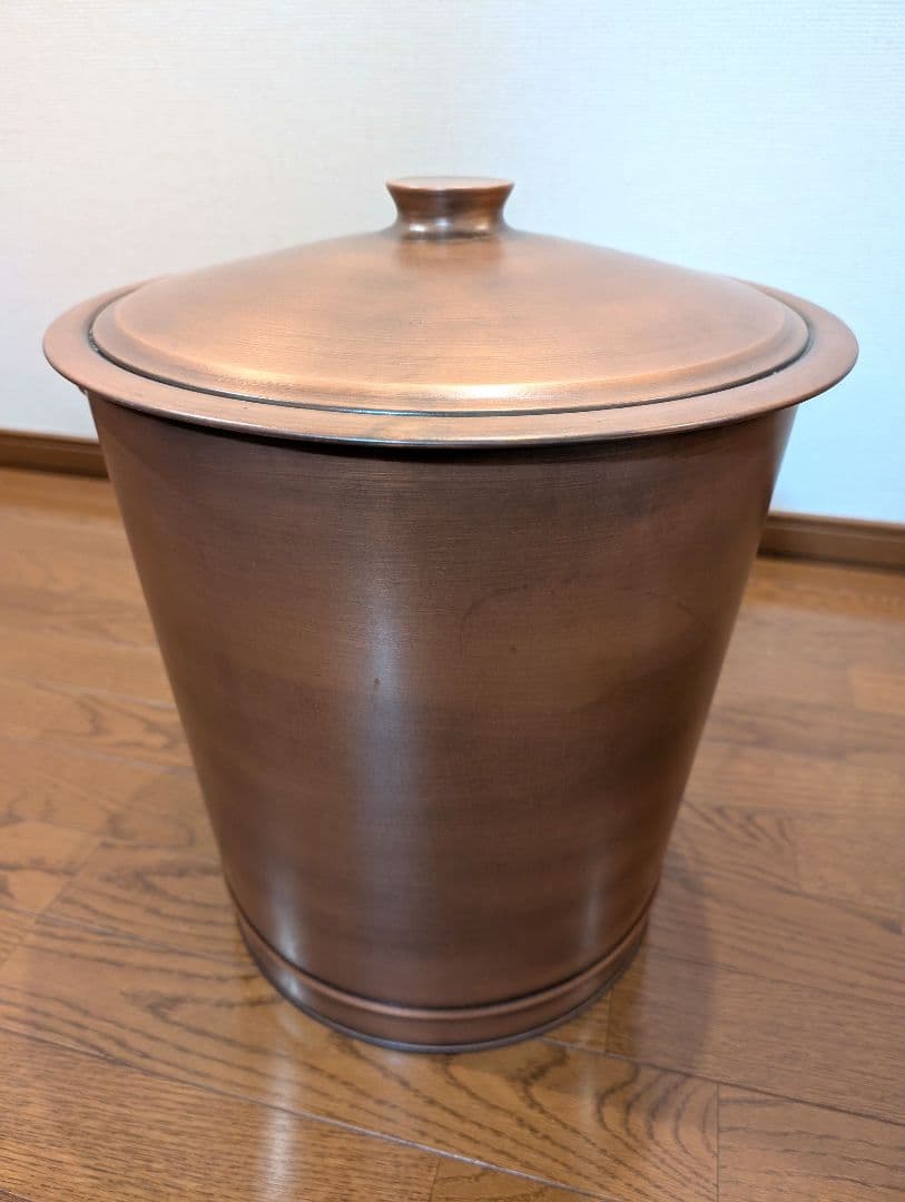 アラスメタル社製　灰取りバケツ大　アンティーク アッシュコンテナ
