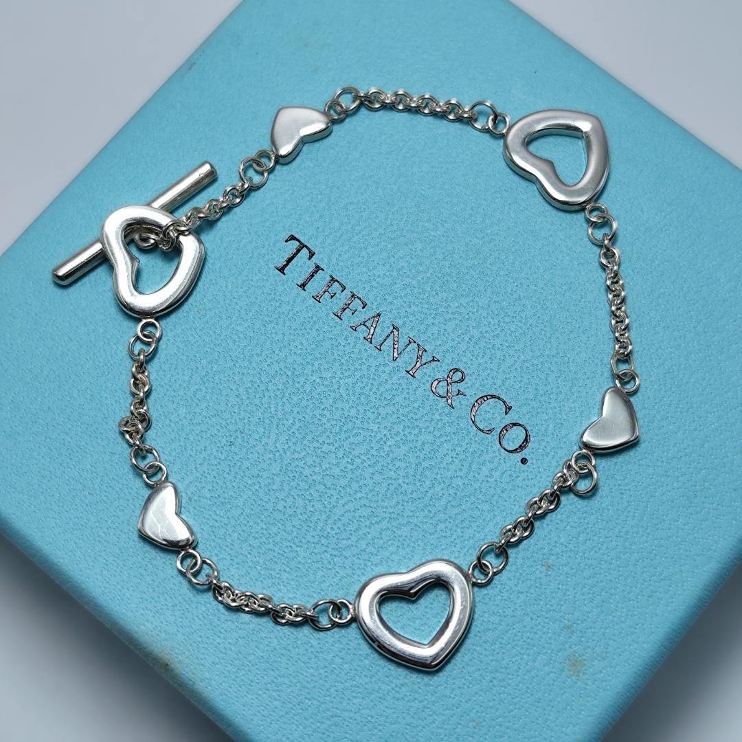 極美品！希少廃版品！ティファニー オープンハート5Pブレスレット シルバー925