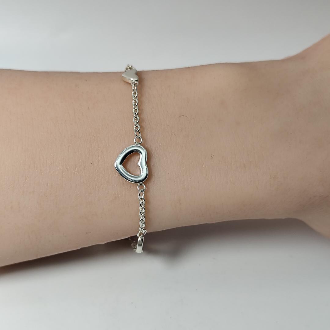 極美品！希少廃版品！ティファニー オープンハート5Pブレスレット シルバー925