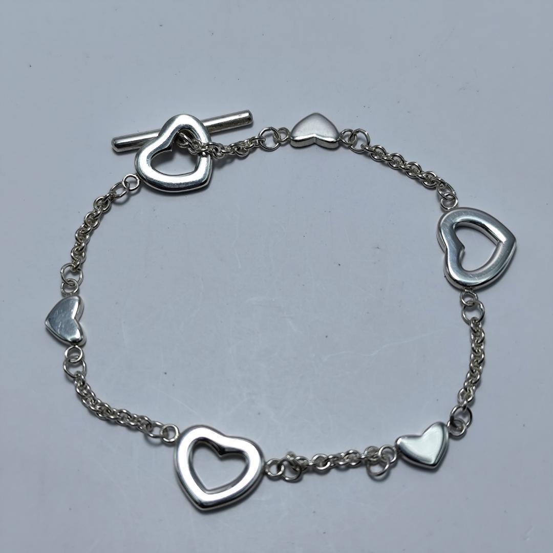 極美品！希少廃版品！ティファニー オープンハート5Pブレスレット シルバー925