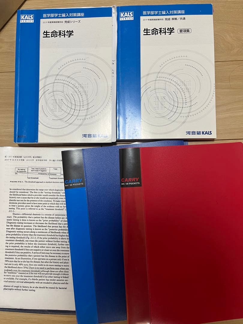 KALS 生命科学テキスト 完成シリーズ　過去問等問題付き(値段交渉可)