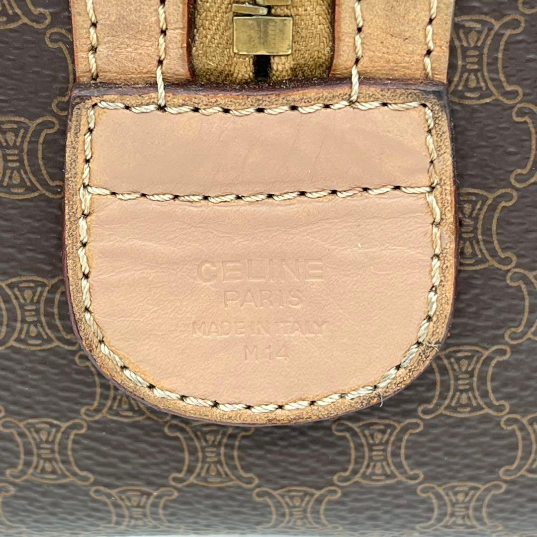 CELINE ハンドバッグ ミニボストン マカダム柄 トリオンフ ロゴ入 PVC
