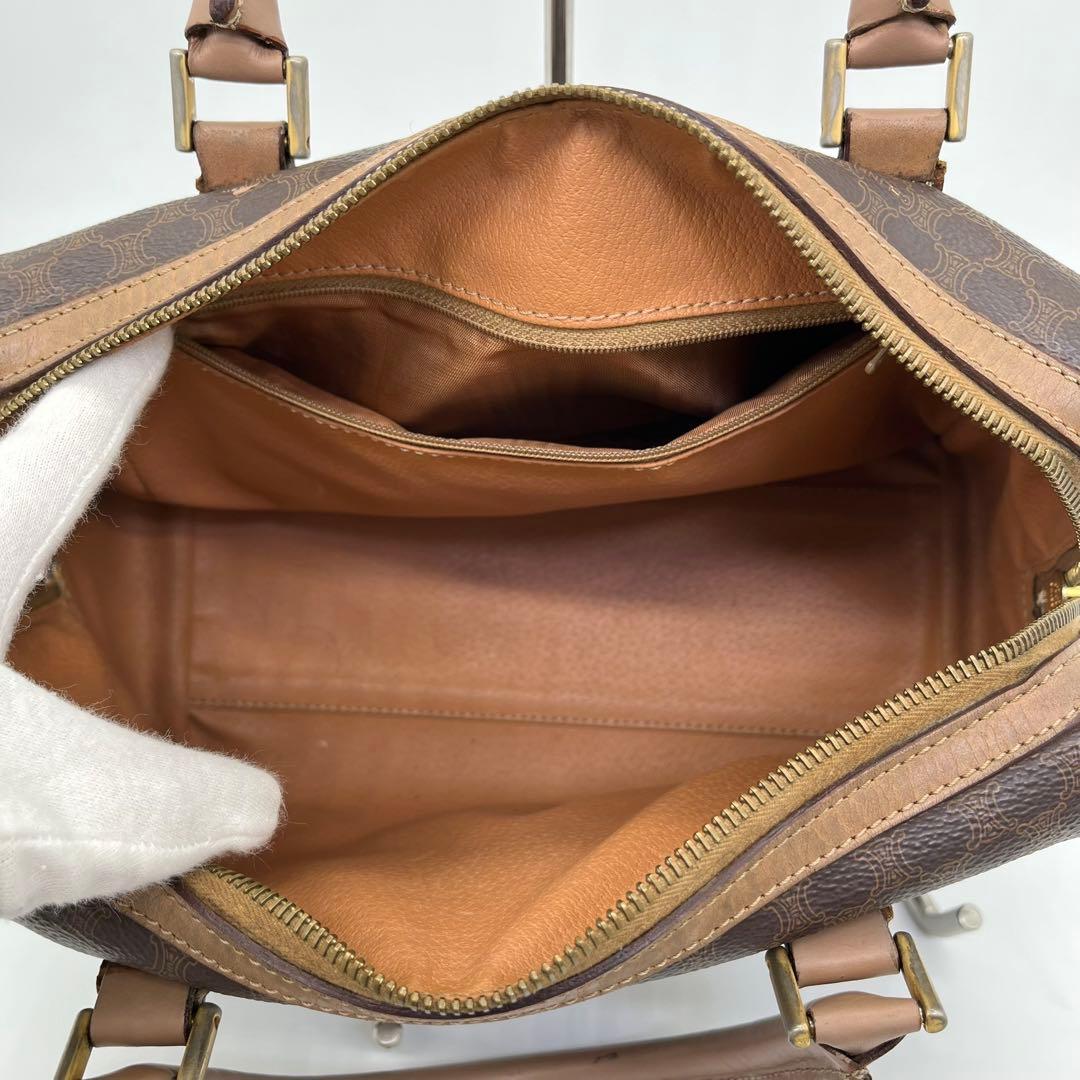 CELINE ハンドバッグ ミニボストン マカダム柄 トリオンフ ロゴ入 PVC