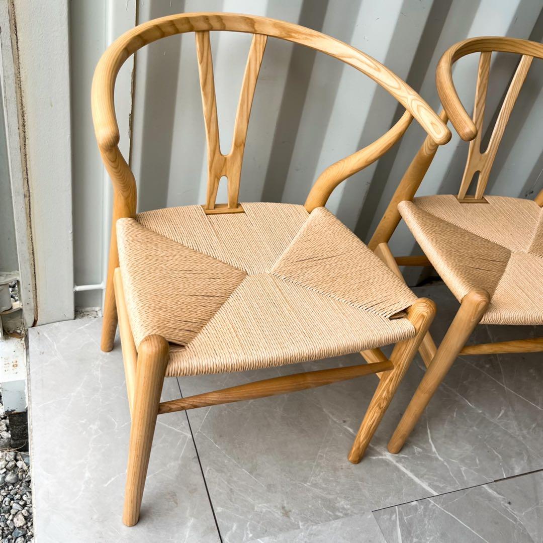 取付無料！リプロダクト ウェグナー カールハンセン CH24 Yチェア風2脚✨