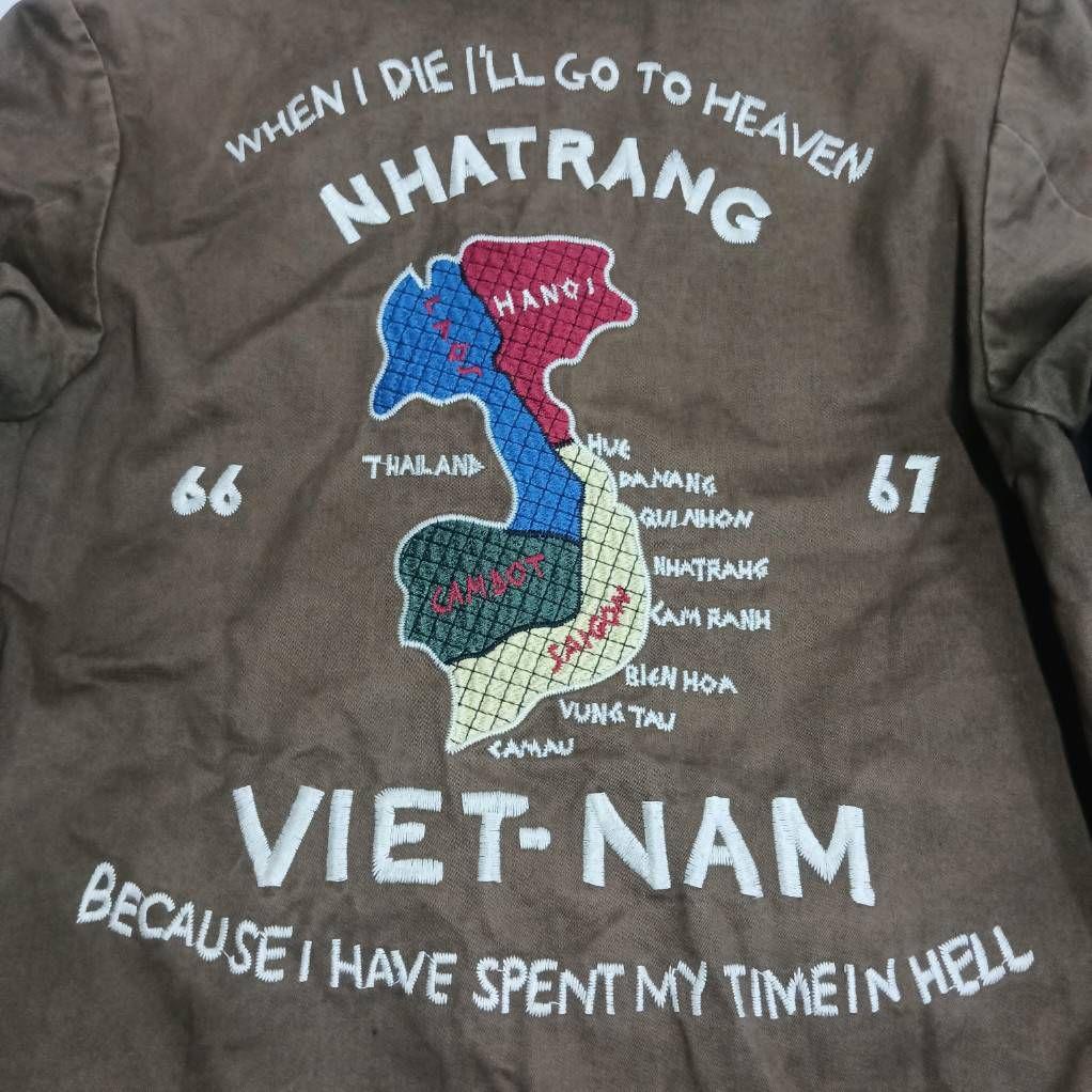 ヒューストン ベトジャン ジャンパー アウター M アメカジ ブルゾン 刺繍