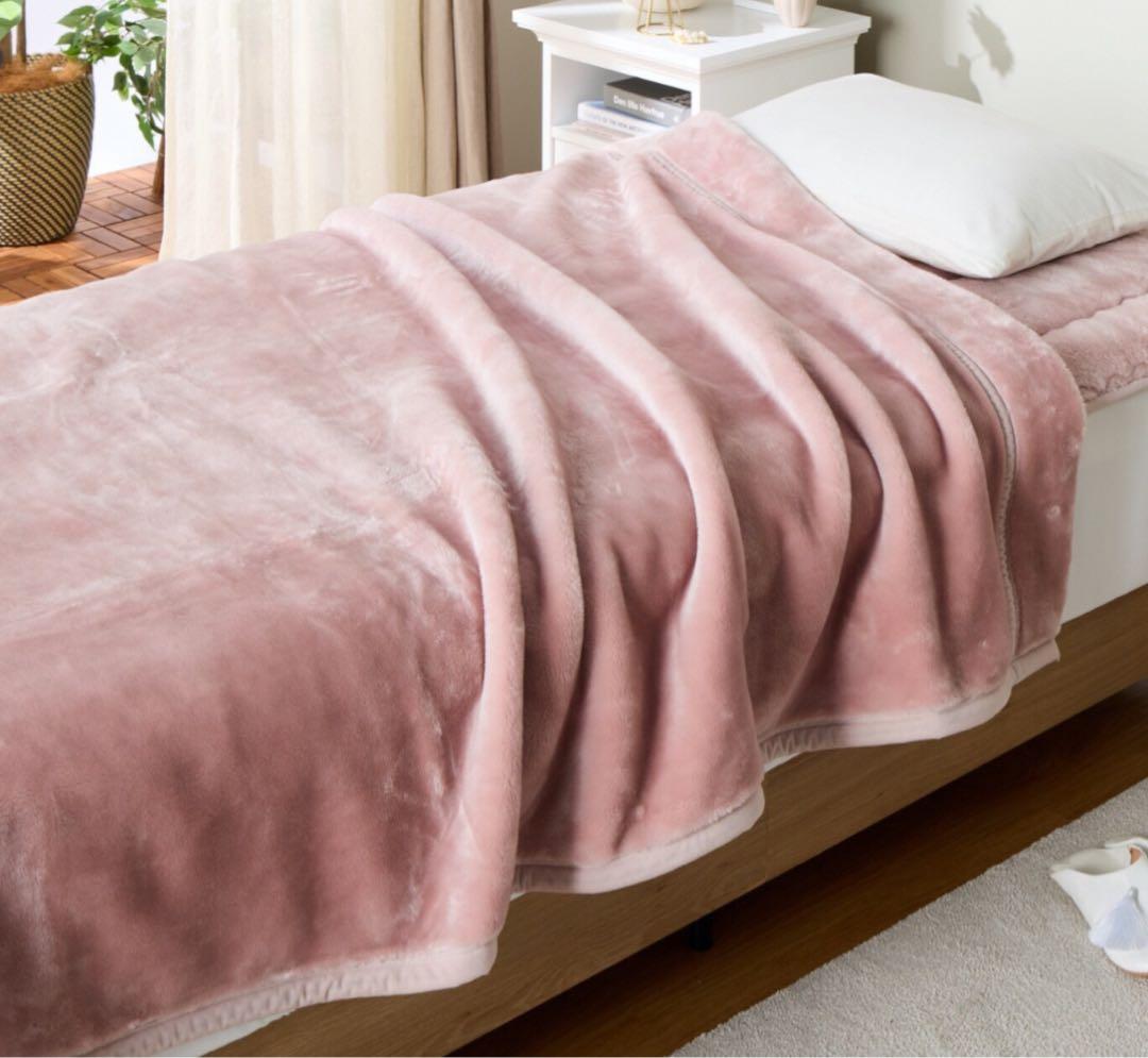 大津毛織【日本製寝具コレクション】マザーウォーム ムートン調吸湿発熱あったか毛布