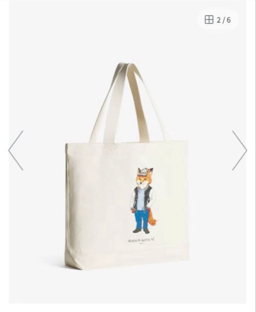 【Maison Kitsune】DRESSED FOX TOTE