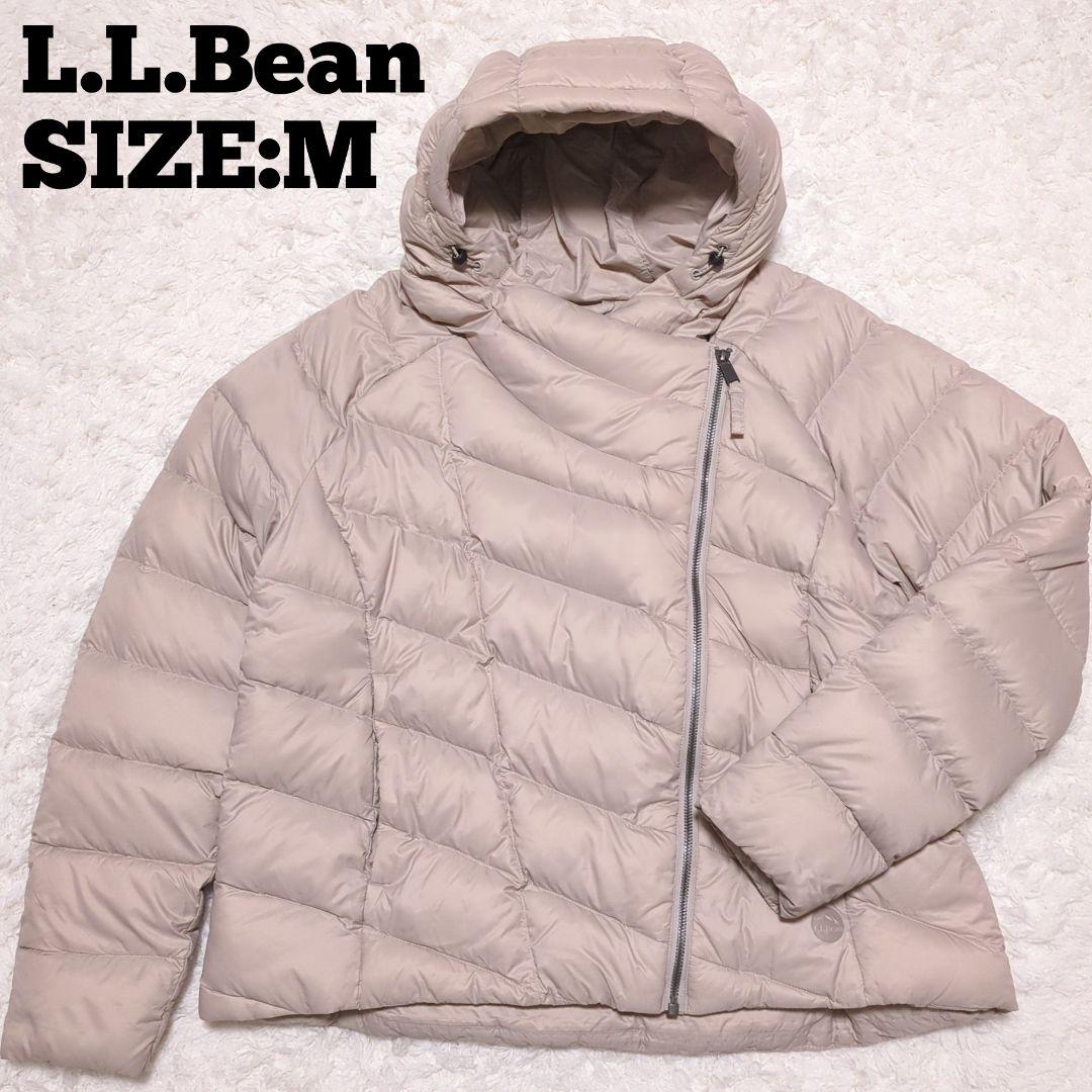L.L.Bean♦バウンドレス ダウン パファー ジャケット ロゴ ベージュ M