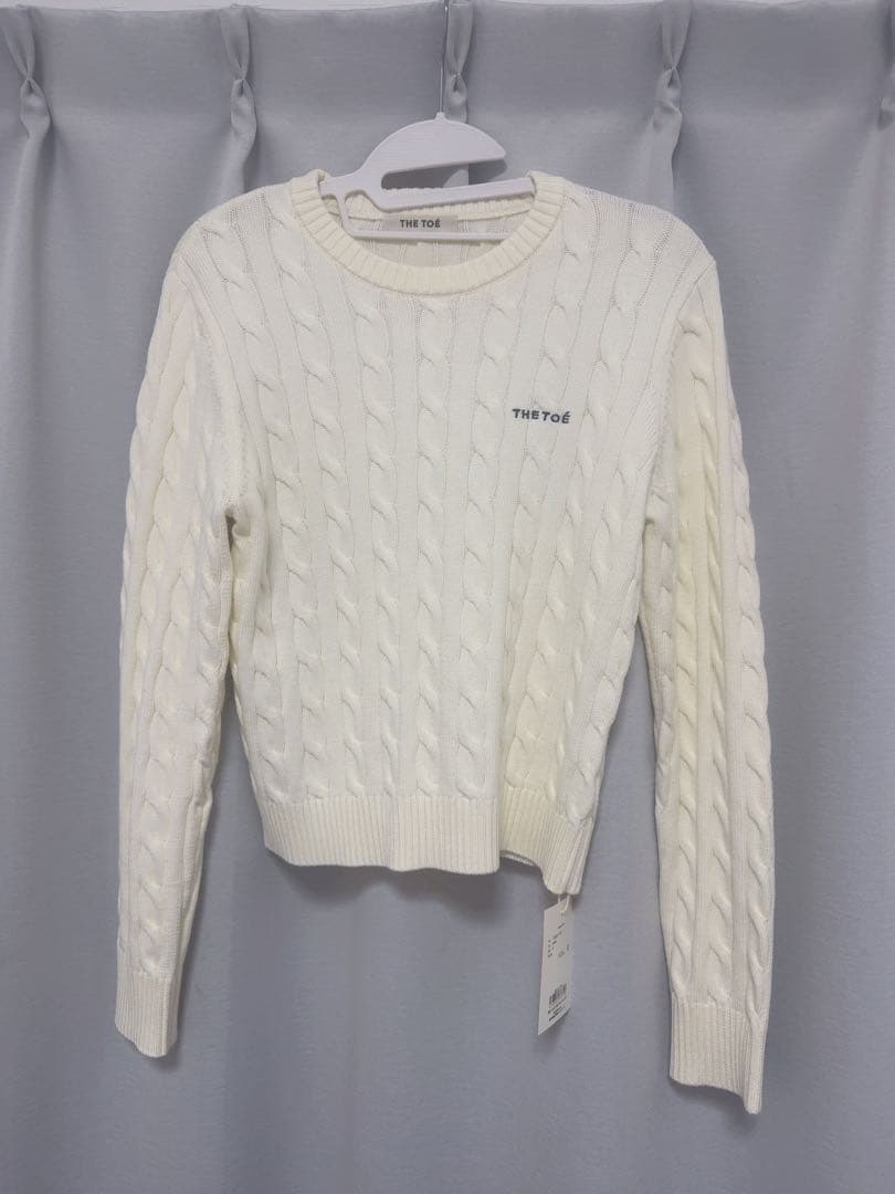 THE TOE TOÉ Prager Knit ホワイト　新品未使用タグ付き