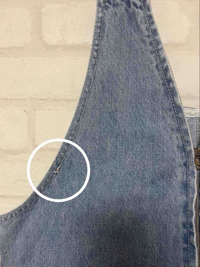 DOUDOU▶︎デニムフロントジップサロペット