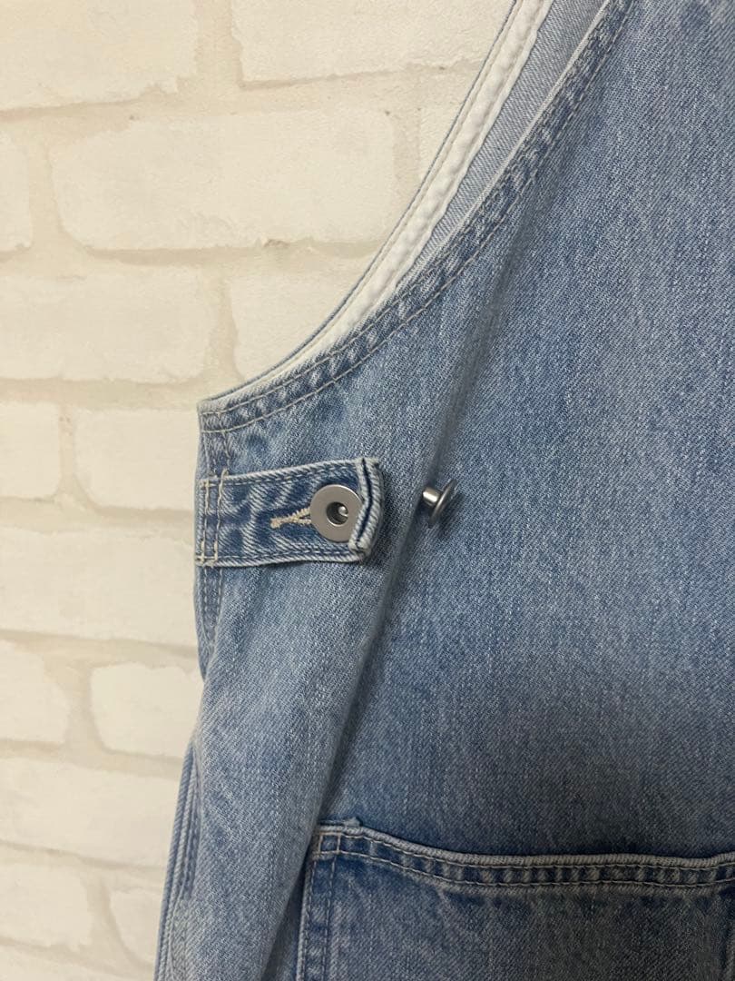 DOUDOU▶︎デニムフロントジップサロペット