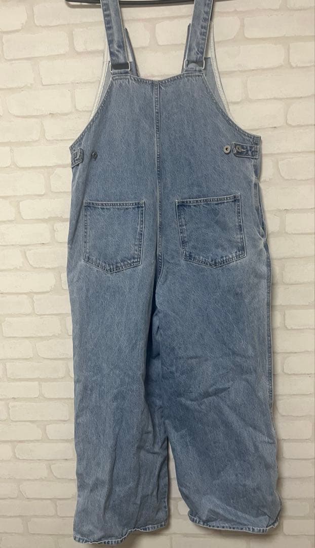 DOUDOU▶︎デニムフロントジップサロペット