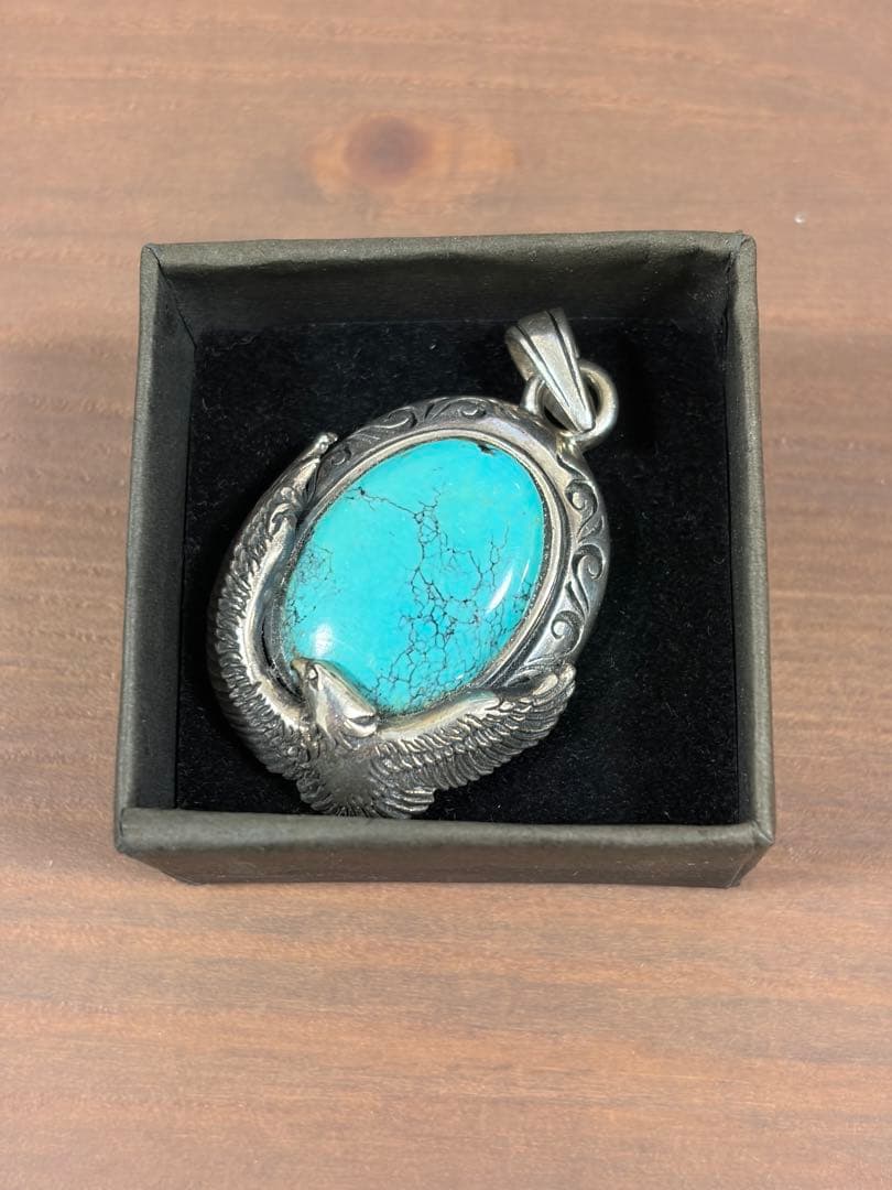 SAAD サード イーグル ターコイズ トップ シルバー925 ペンダント