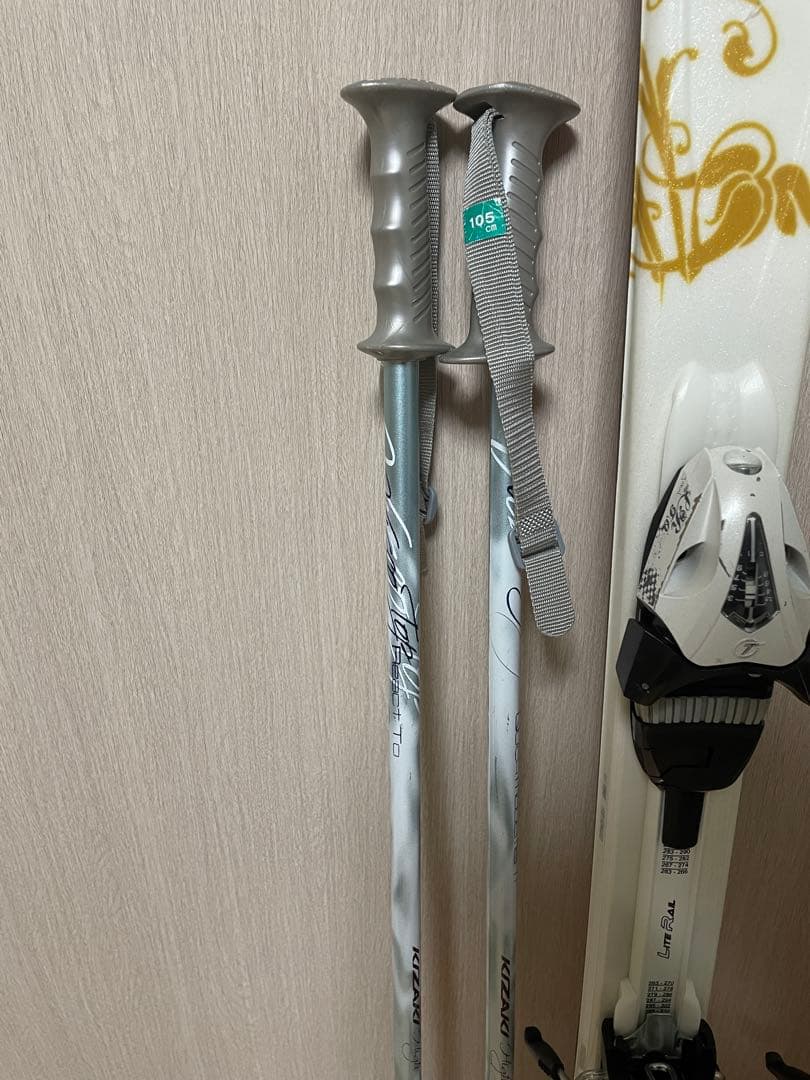 Head スキー板ストックセット ホワイト 155cm 女の子