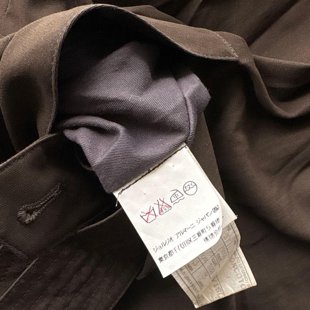 大きいサイズ、メンズジョルジオアルマーニ チョコレートブラウンベルト付コート