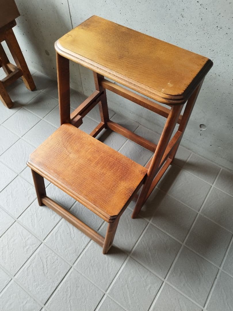 アンティーク　踏み台　木製　折りたたみ