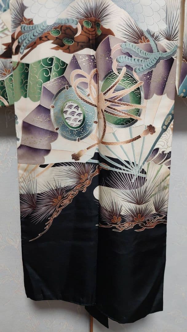 NA920アンティーク子供着物正絹着丈98センチ裄丈45センチ美品綺麗