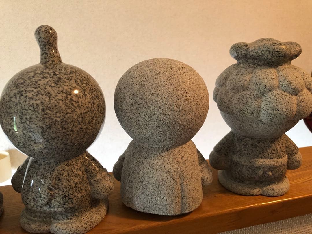 御影石 アンパンマンと仲間達 置物 7体セット