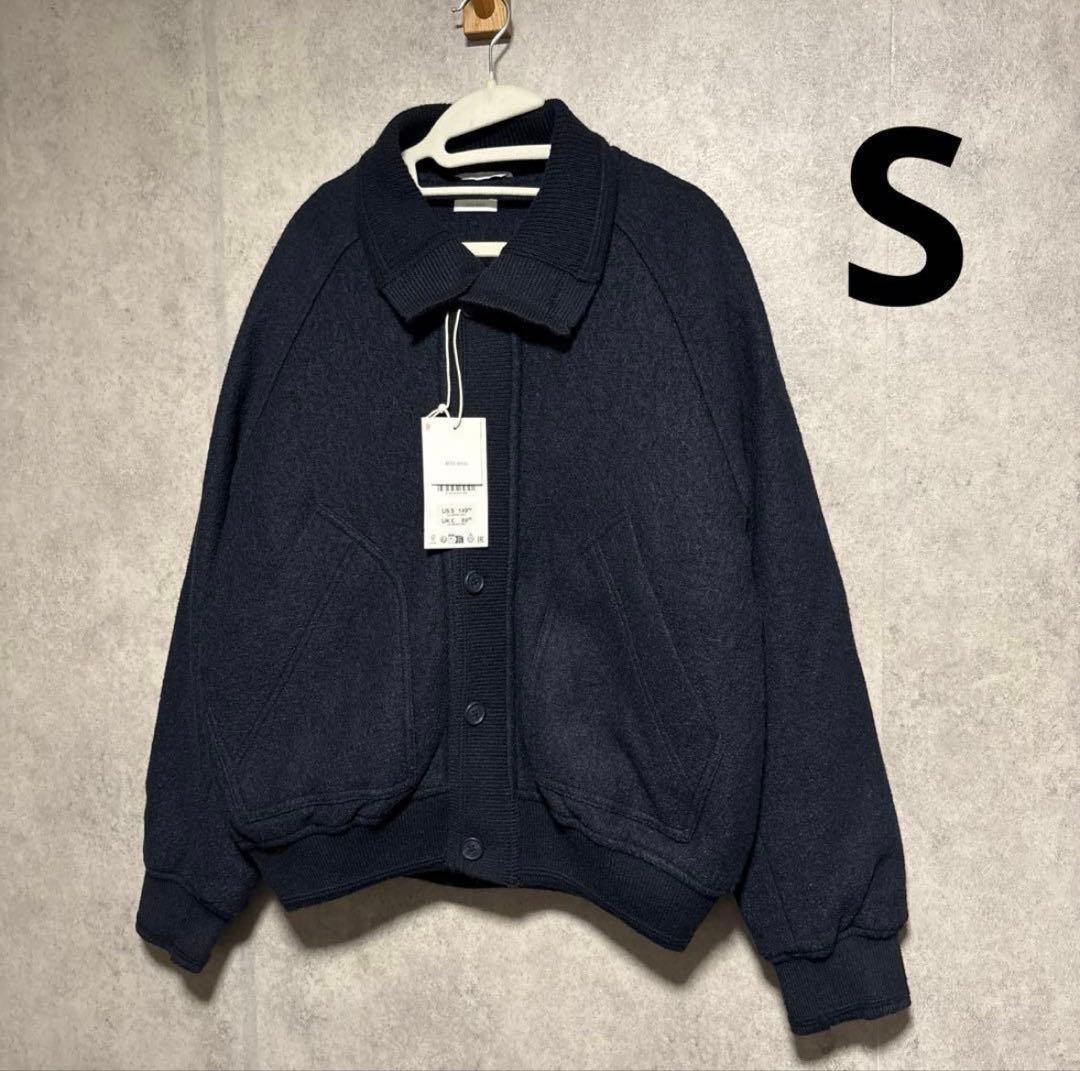 zara ザラ　リブ襟切り替えジャケット S