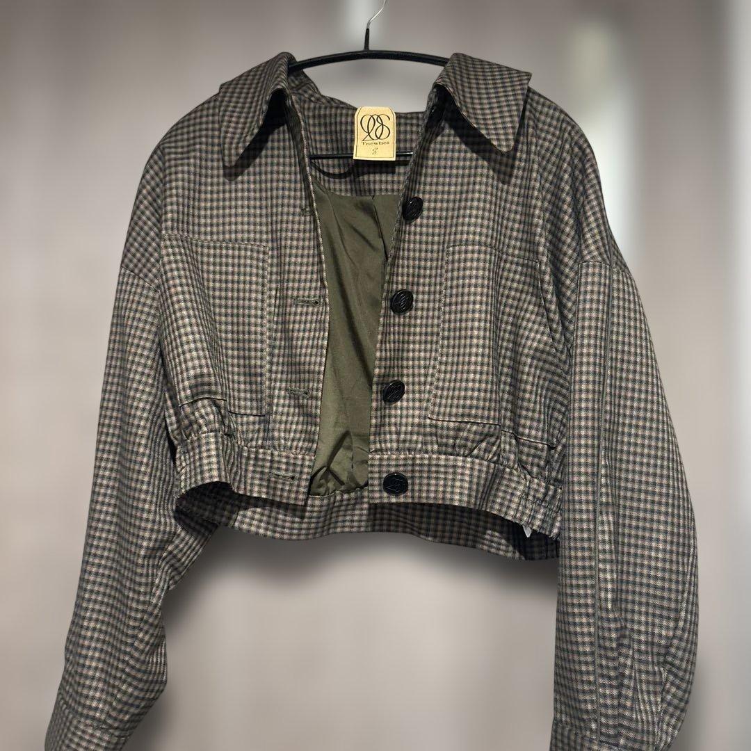 twenties ハンバーガーを片手に セットアップ ブラウン チェック