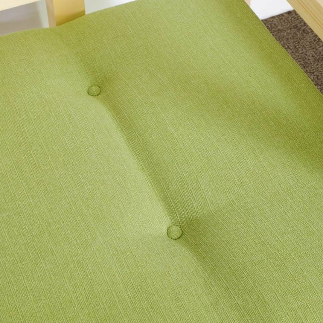 J 新品 北欧 パイン材 ソファベッド すのこ グリーン 緑 ソファ カントリー