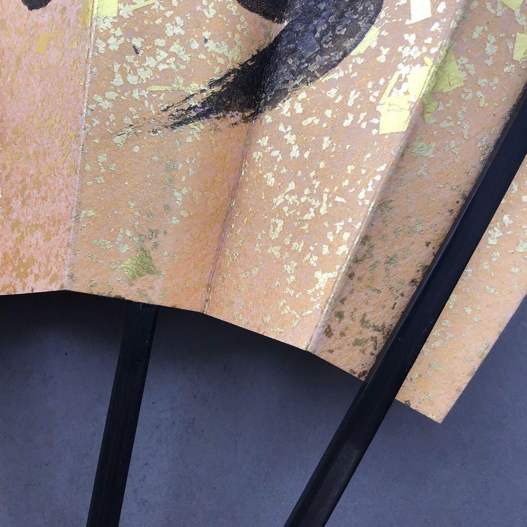 茶道具　飾り扇子　銘:春色　臨済宗相国寺派管長　有馬頼底作　紙箱　S1046SS