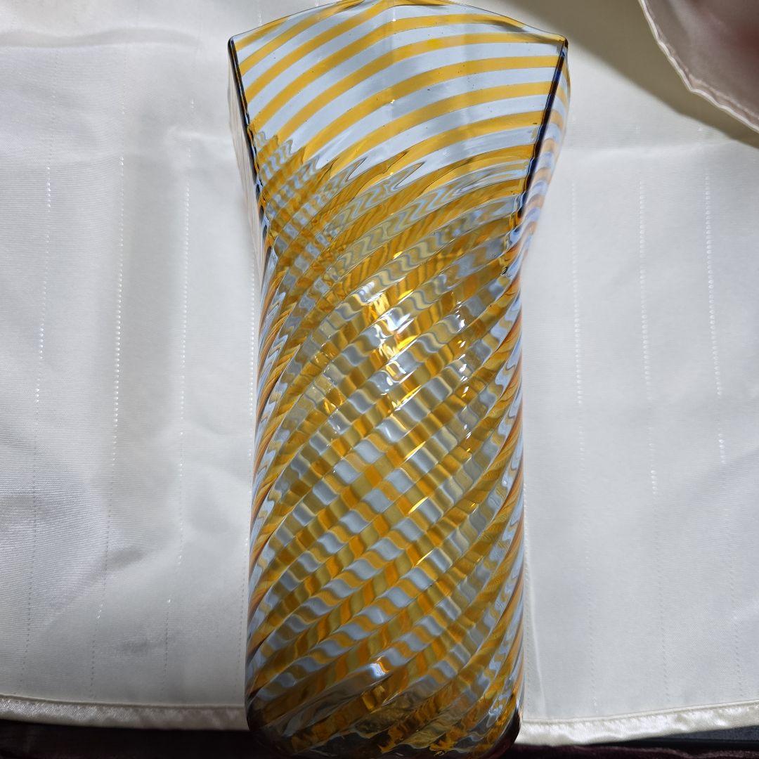 【希少】ムラーノグラス花瓶 サイン入り