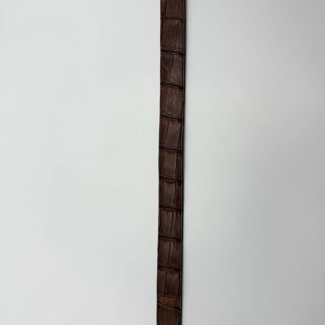 未使用 ボッテガヴェネタ クロコダイル ベルト ブラウン系 メンズ SS032