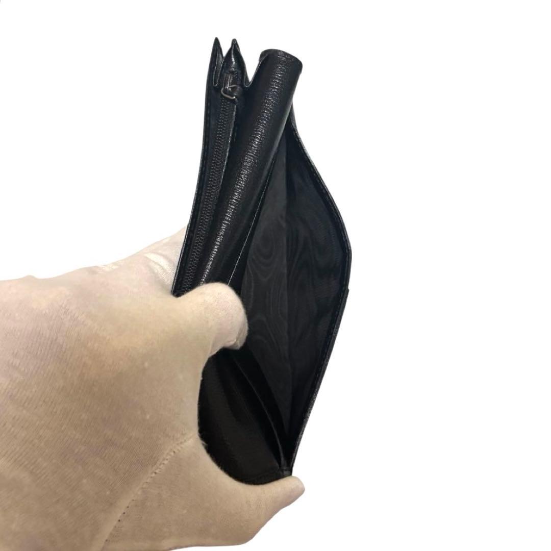 美品　人気　グッチ　長財布　レザー　ブラック　G金具　ユニセックス