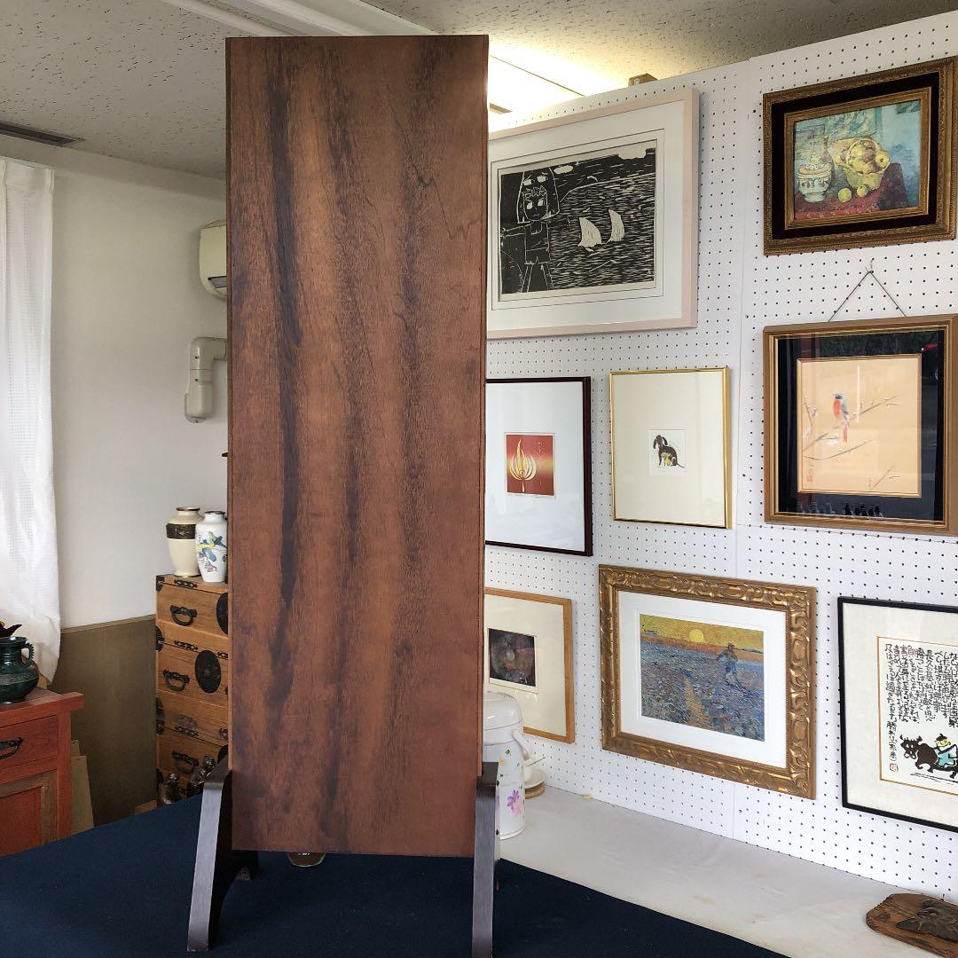 鎌倉彫の牡丹文姿見