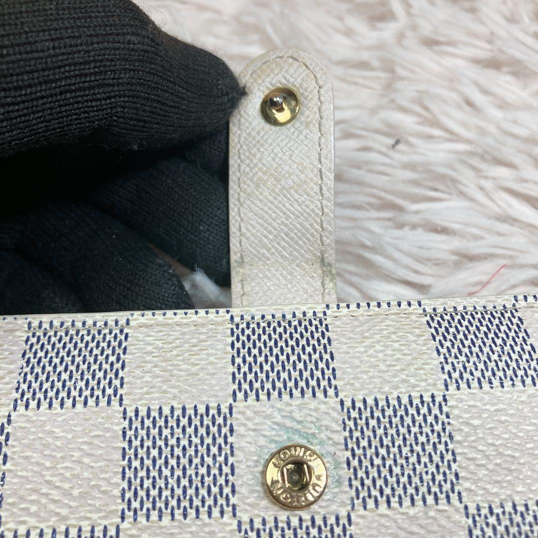 美品 ルイヴィトン ダミエ アズール ポルトフォイユ ヴィエノワ 新型 折り財布